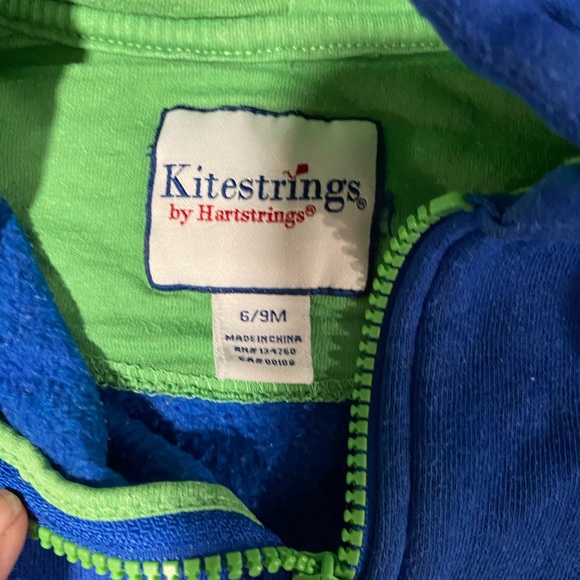 Kite strings blue/green hoodie SZ 6/9 - Picture 3 of 4